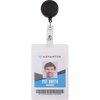 Advantus ID Badge Real, w/Belt Clip, 30"L Cord, 12/PK, Black AVT75667